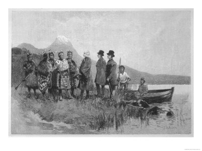 Samuel Marsden Lands in the Bay of Islands(North Island) and is Met by Native Maoris