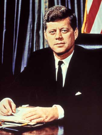 Portrait of President John F. Kennedy, from the TV Show, "JFK Assassination as It Happened"
