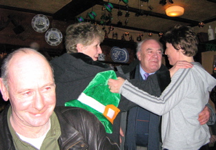 Gerry, Pauline and Pascal at O'Carolan's Pub
