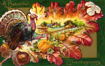 Turkey on Oak Leaf